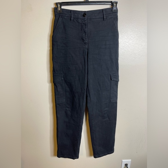 Aritzia Wilfred Free Black Modern Cargo Pant Button Fly Size 6 - Picture 3 of 7